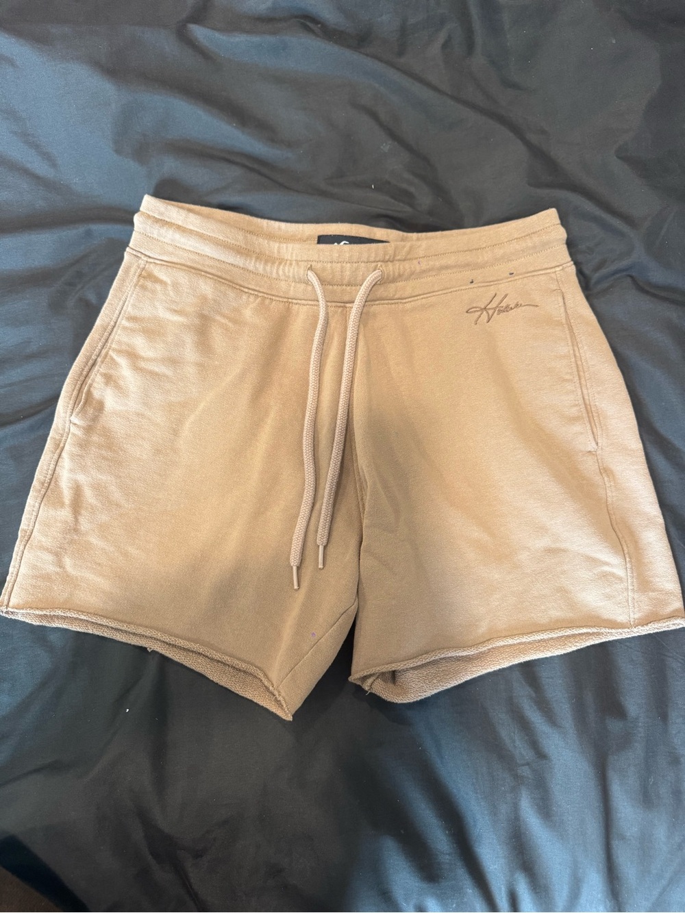 Hollister Tan Drawstring Sweat Shorts